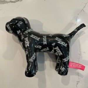 Pink Victoria's Secret Black and White Plastic Dog Small  EUC